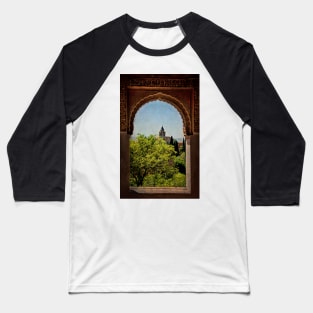 Tower Seen Through A Window Baseball T-Shirt